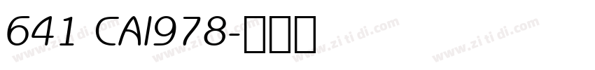641 CAI978字体转换
